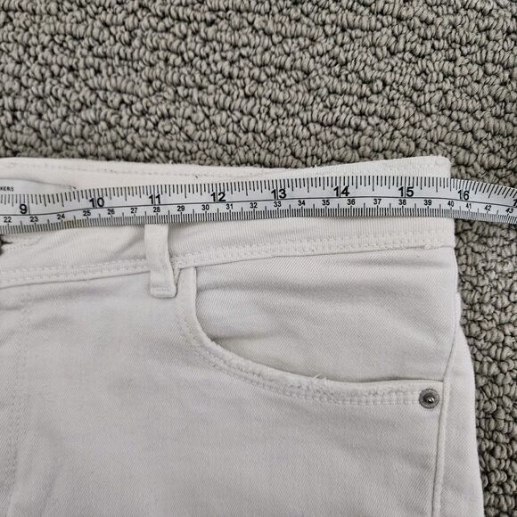 ZARA Women's White Ripped Low Rise Denim Skinny Jeans Size 8 - Picture 9 of 11